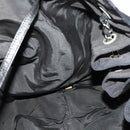 CHANEL Shoulder Bag Enamel Black Silver CC Auth bs25984-20