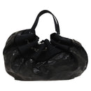 CHANEL Shoulder Bag Enamel Black Silver CC Auth bs25984-2