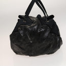 CHANEL Shoulder Bag Enamel Black Silver CC Auth bs25984-3
