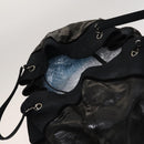 CHANEL Shoulder Bag Enamel Black Silver CC Auth bs25984-6