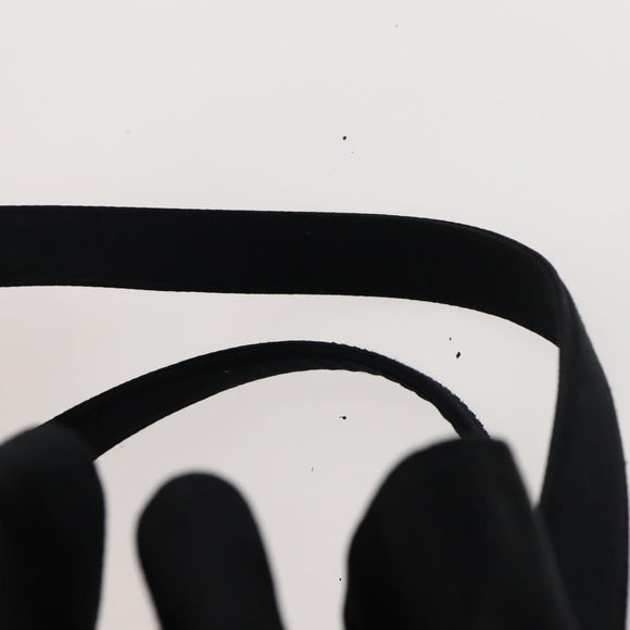 CHANEL Shoulder Bag Enamel Black Silver CC Auth bs25984