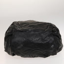 CHANEL Shoulder Bag Enamel Black Silver CC Auth bs25984-5