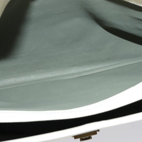 BOTTEGA VENETA Hand Bag Leather White Gold Auth bs25987