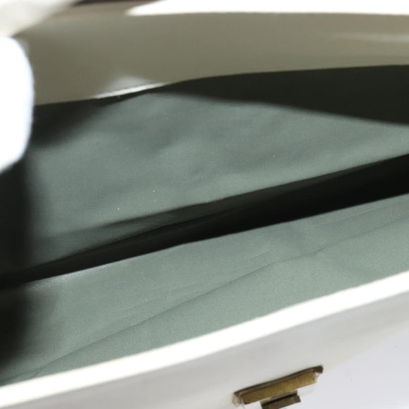 BOTTEGA VENETA Hand Bag Leather White Gold Auth bs25987