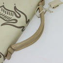 BOTTEGA VENETA Hand Bag Leather White Gold Auth bs25987-7