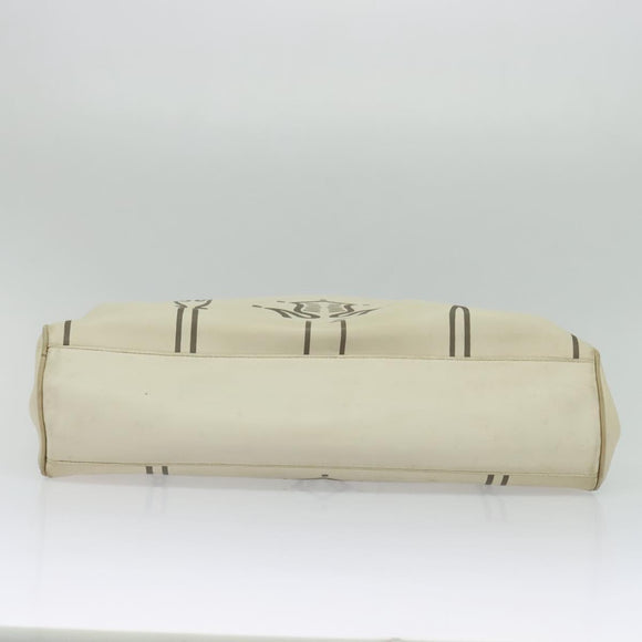 BOTTEGA VENETA Hand Bag Leather White Gold Auth bs25987