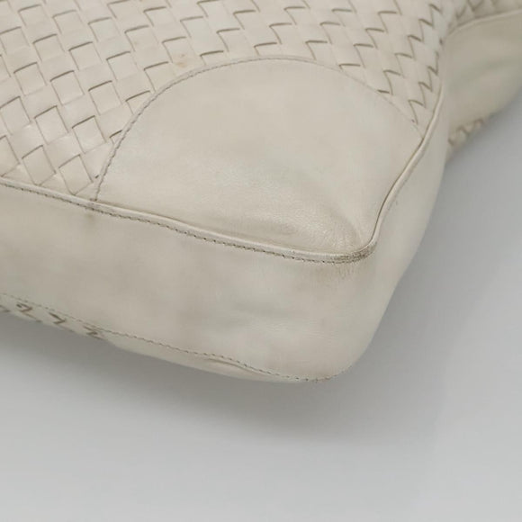 BOTTEGA VENETA INTRECCIATO Tote Bag Leather White Auth bs25990