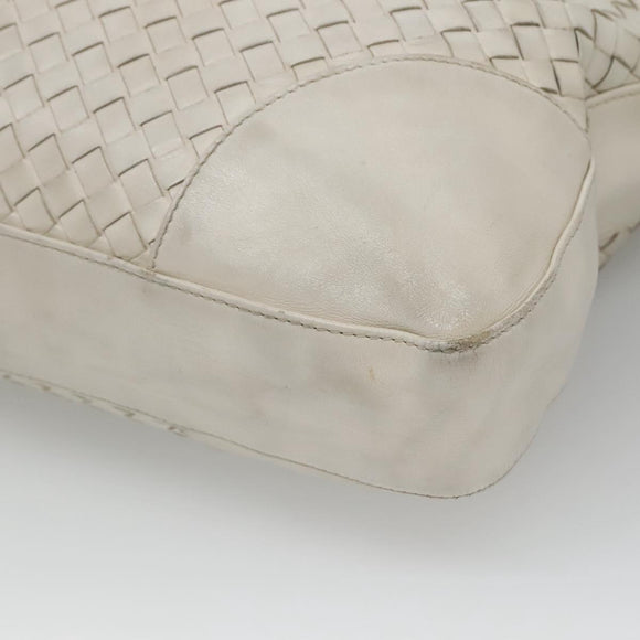 BOTTEGA VENETA INTRECCIATO Tote Bag Leather White Auth bs25990