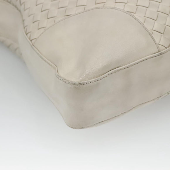 BOTTEGA VENETA INTRECCIATO Tote Bag Leather White Auth bs25990