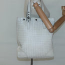 BOTTEGA VENETA INTRECCIATO Tote Bag Leather White Auth bs25990-20