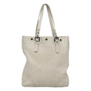 BOTTEGA VENETA INTRECCIATO Tote Bag Leather White Auth bs25990-2