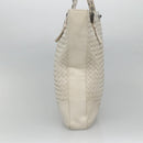 BOTTEGA VENETA INTRECCIATO Tote Bag Leather White Auth bs25990-4