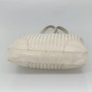 BOTTEGA VENETA INTRECCIATO Tote Bag Leather White Auth bs25990-5