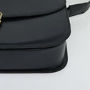 CELINE Shoulder Bag Leather Navy Gold Auth bs25995-15