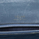 CELINE Shoulder Bag Leather Navy Gold Auth bs25995-18