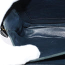 CELINE Shoulder Bag Leather Navy Gold Auth bs25995-20