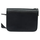 CELINE Shoulder Bag Leather Navy Gold Auth bs25995-2