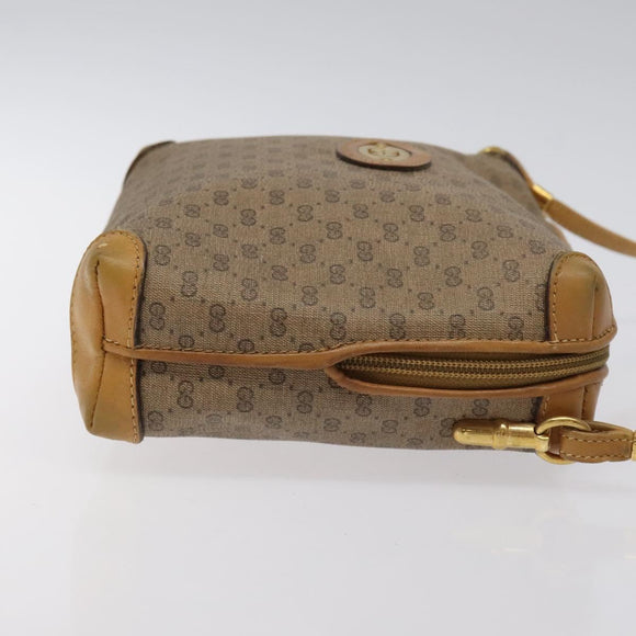 GUCCI Micro GG Supreme Shoulder Bag PVC Beige Gold 007 115 4916 Auth bs25996