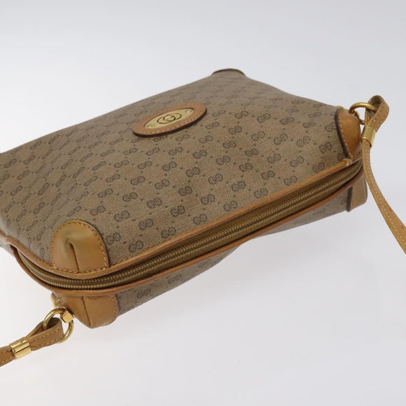 GUCCI Micro GG Supreme Shoulder Bag PVC Beige Gold 007 115 4916 Auth bs25996