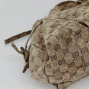 GUCCI GG Crystal Hand Bag Coated Canvas Beige Gold 197020 Auth bs25997-14