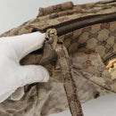 GUCCI GG Crystal Hand Bag Coated Canvas Beige Gold 197020 Auth bs25997-10