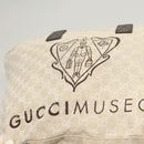 GUCCI GG Canvas Tote Bag Beige Silver 283416 Auth bs25999-17