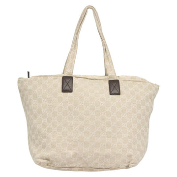 GUCCI GG Canvas Tote Bag Beige Silver 283416 Auth bs25999 - 0