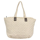 GUCCI GG Canvas Tote Bag Beige Silver 283416 Auth bs25999-2