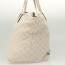 GUCCI GG Canvas Tote Bag Beige Silver 283416 Auth bs25999-4