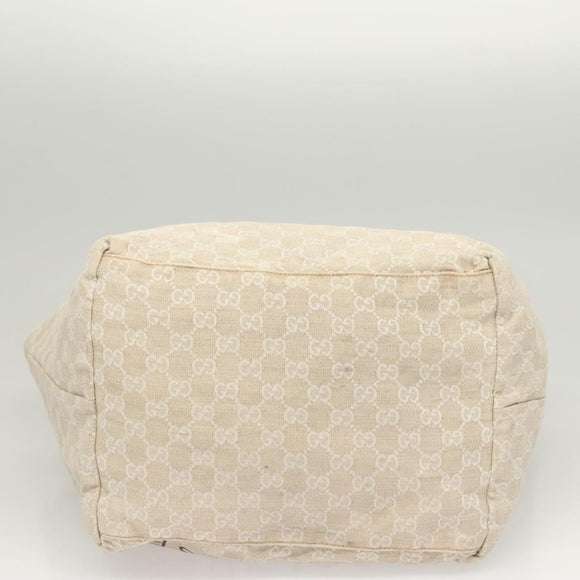GUCCI GG Canvas Tragetasche Beige Silber 283416 Auth bs25999