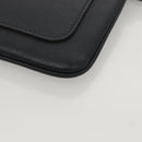 VERSACE Clutch Bag Leather Navy Gold Auth bs26002-16