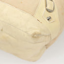 BALENCIAGA The Day Shoulder Bag Canvas Beige Silver 141175 Auth bs26003-15