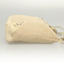 BALENCIAGA The Day Shoulder Bag Canvas Beige Silver 141175 Auth bs26003-4