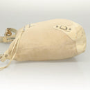 BALENCIAGA The Day Shoulder Bag Canvas Beige Silver 141175 Auth bs26003-4