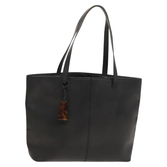 CHANEL Tote Bag Caviar Skin Black CC Auth bs26013