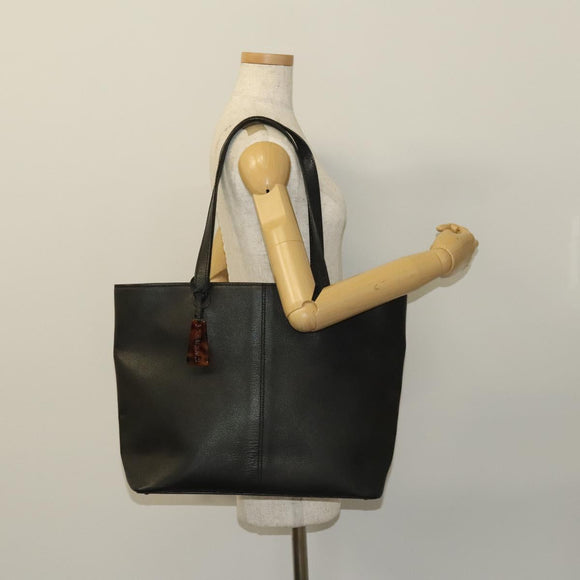 CHANEL Tote Bag Caviar Skin Black CC Auth bs26013