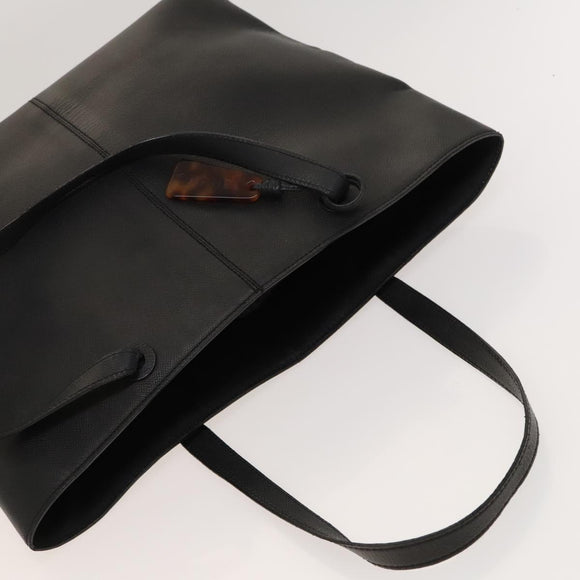 CHANEL Tote Bag Caviar Skin Black CC Auth bs26013