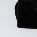 CHANEL Matelasse Camellia Chain Shoulder Bag Velor Black Gold CC Auth bs26015-15