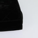 CHANEL Matelasse Camellia Chain Shoulder Bag Velor Black Gold CC Auth bs26015-16