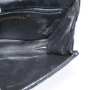 CHANEL Matelasse Camellia Chain Shoulder Bag Velor Black Gold CC Auth bs26015-19