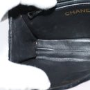 CHANEL Matelasse Camellia Chain Shoulder Bag Velor Black Gold CC Auth bs26015-20