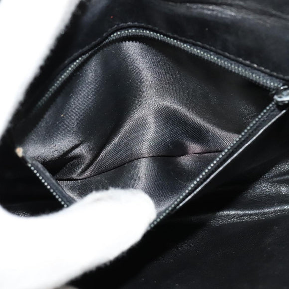 CHANEL Matelasse Camellia Chain Shoulder Bag Velor Black Gold CC Auth bs26015