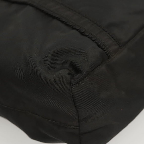 PRADA Shoulder Bag Nylon Black Silver Auth bs26020