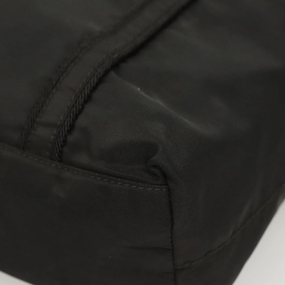 PRADA Shoulder Bag Nylon Black Silver Auth bs26020