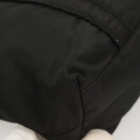 PRADA Shoulder Bag Nylon Black Silver Auth bs26020