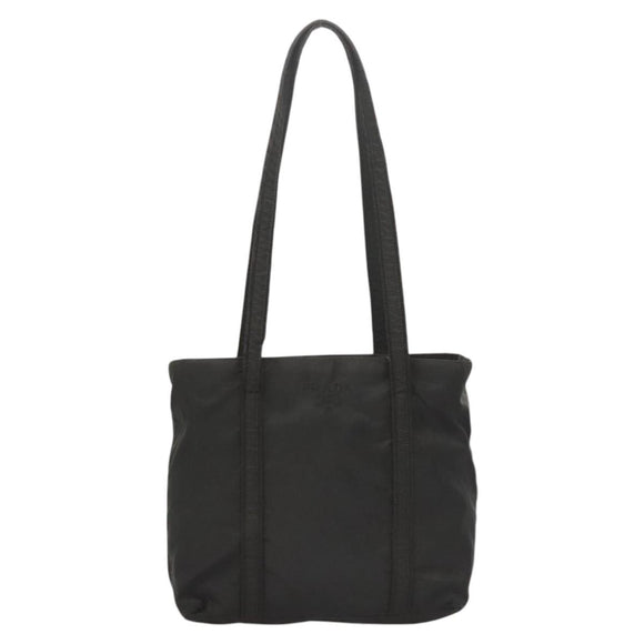PRADA Shoulder Bag Nylon Black Silver Auth bs26020