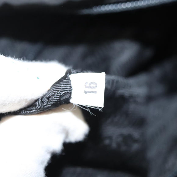 PRADA Shoulder Bag Nylon Black Silver Auth bs26020