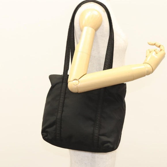 PRADA Shoulder Bag Nylon Black Silver Auth bs26020