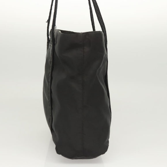 PRADA Shoulder Bag Nylon Black Silver Auth bs26020