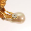 CHANEL Pearl Earring metal Gold CC Auth bs26024-6